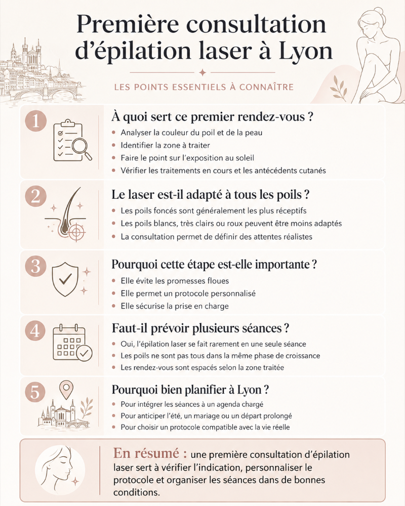 Comment se déroule une première consultation d’épilation laser à Lyon